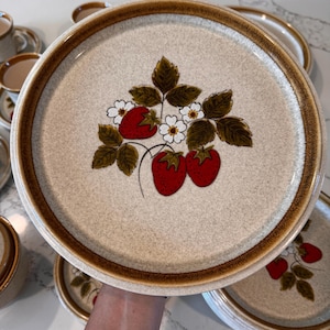 Vintage Strawberry Dinnerware Set - Etsy