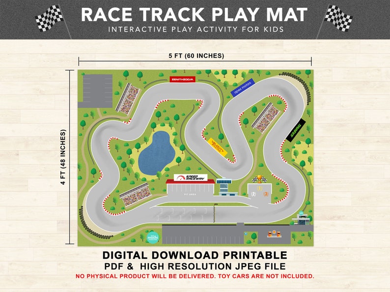 Race Track Play Mat for Kids Play - Il 794xN.5853768359 G209 