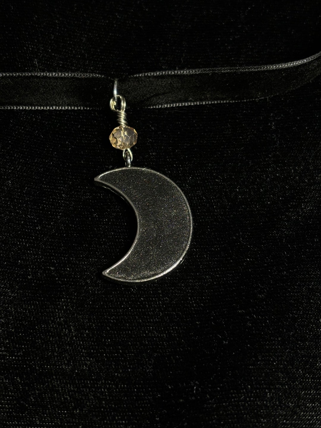 Gorgeous Black Moon Choker - Celestial Resin Necklace - Etsy