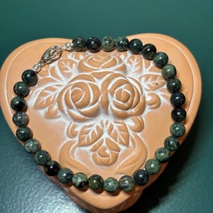 Handmade Kambaba Jasper Beaded Bracelet