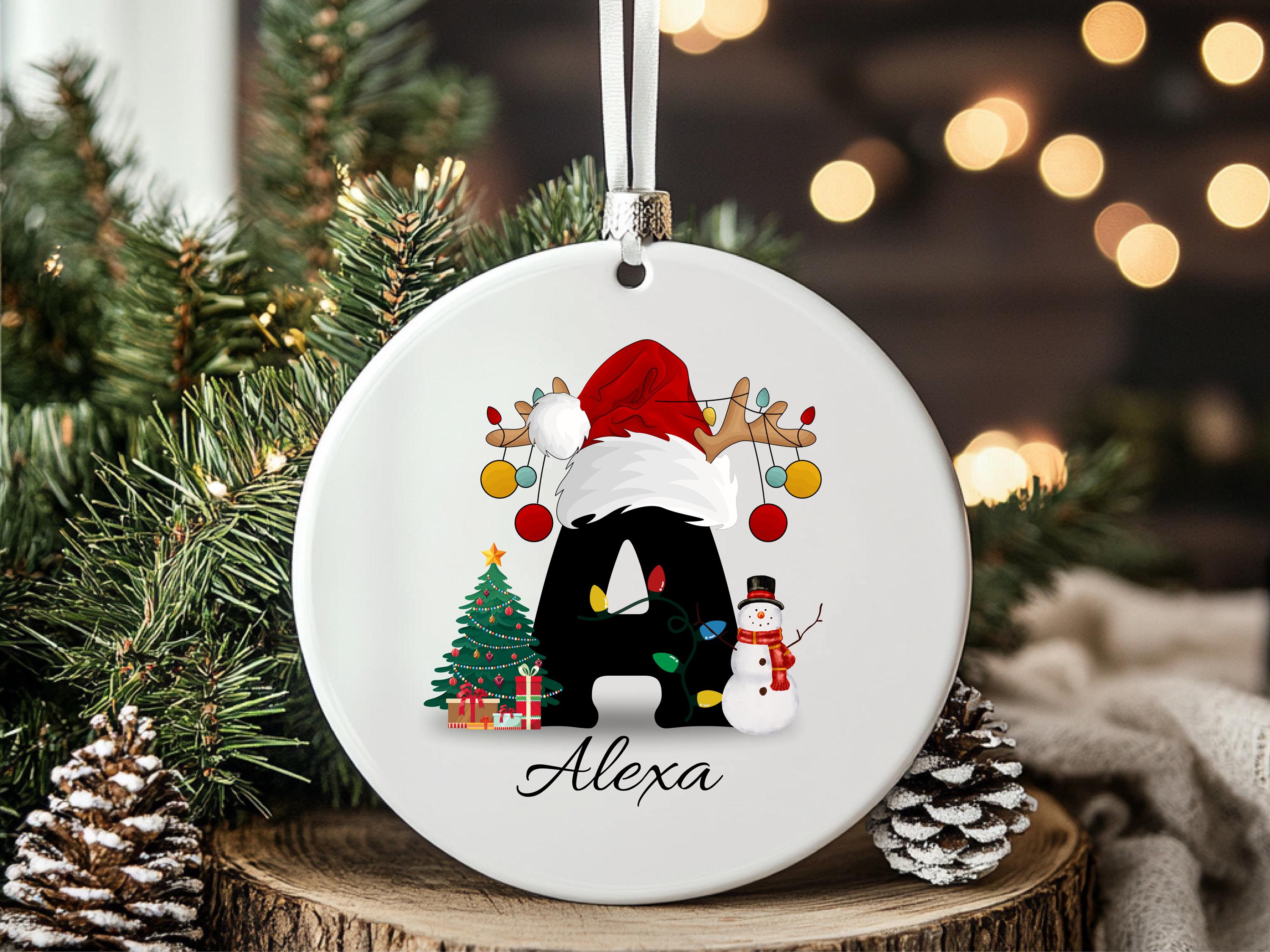 Letter christmas ornaments Etsy