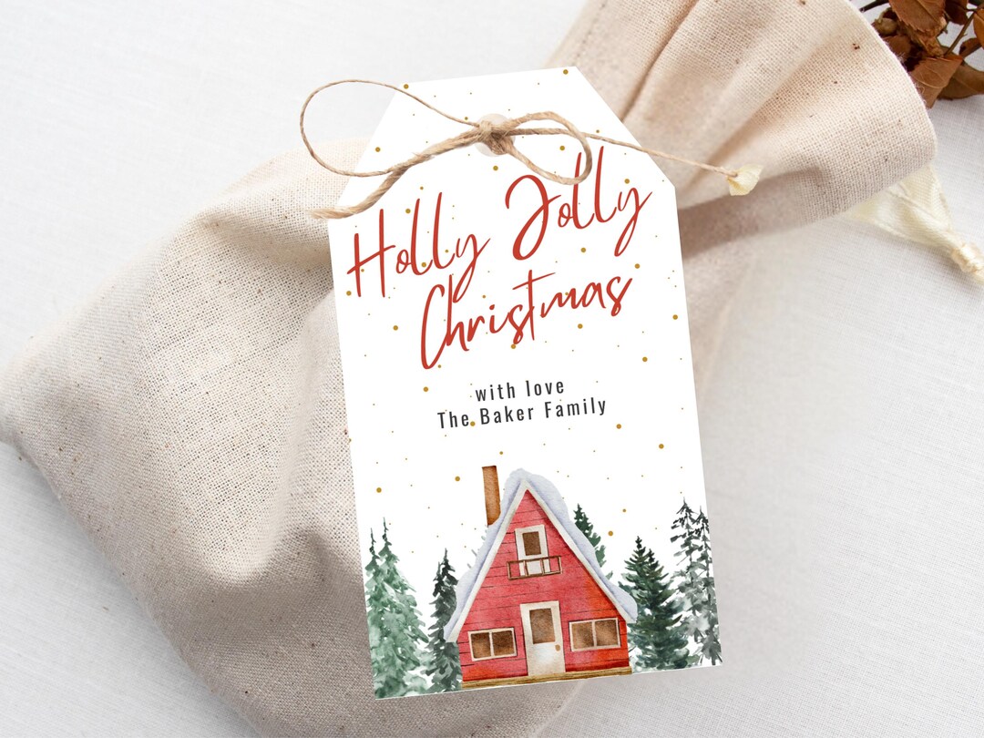 Editable Christmas Gift Tag Template Editable Christmas Favor Tag Merry ...