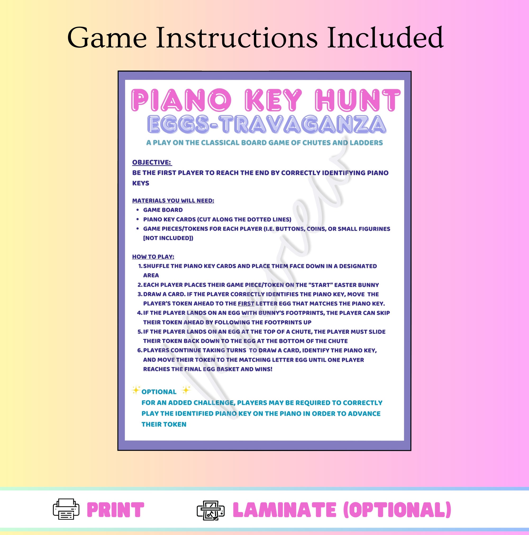 Easter piano keys game learn piano keys preschool piano music