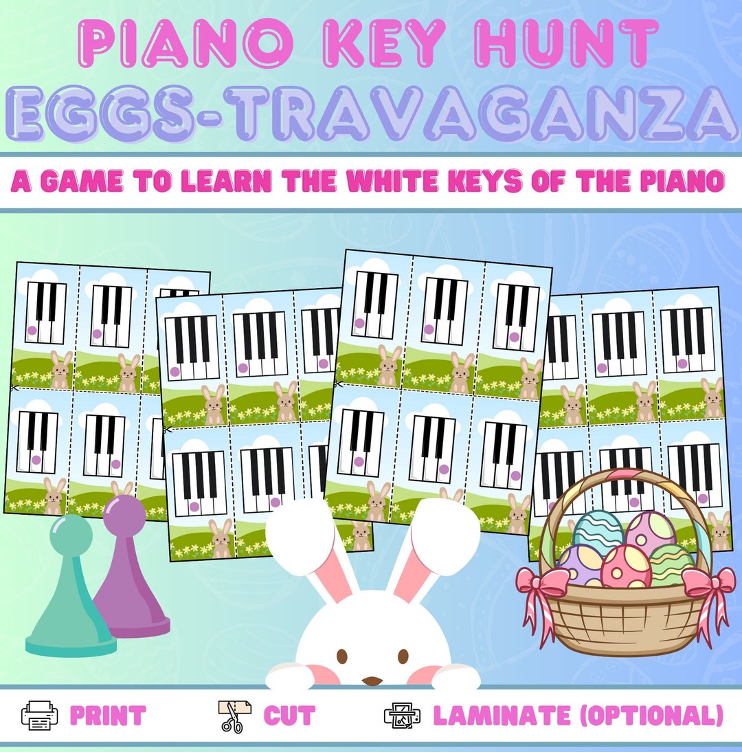 Easter piano keys game learn piano keys preschool piano music