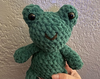 Crochet Frog Amigurumi Plushie Handmade Stuffed Animal