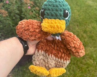 Muñeco de peluche de pato real a crochet para bebés - Amigurumi