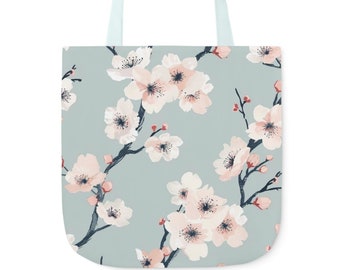 Sac fourre-tout en toile Serenity Blossom - Sac porté épaule floral élégant et résistant