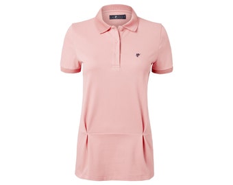 Chique damespoloshirt met tailledetail - Comfort Fit Pique Top - Golfshirt - Tenniscadeau