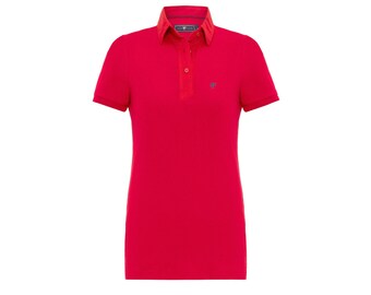 Elegantes Damen-Poloshirt – klassisches Oberteil mit Kragen und gesticktem Logo, luxuriöses Oberteil mit halben Ärmeln, Preppy-Stil, ästhetische y2k-Kleidung