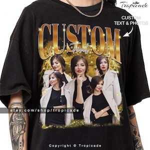 Custom Bootleg Rap Tee, personnalisez votre propre chemise bootleg, chemise bootleg personnalisée, chemise photo personnalisée, tee-shirt rap bootleg, cadeau de Noël mari