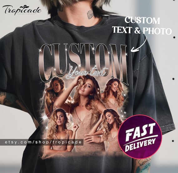 Custom Bootleg Rap Tee, custom your own bootleg shirt, custom bootleg shirt, custom photo shirt, birthday gift, husband christmas gift