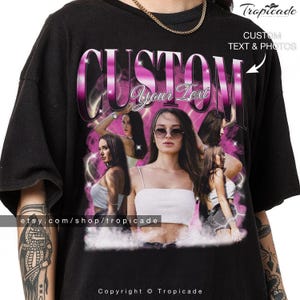 T-shirt Bootleg Rap personnalisé, t-shirt bootleg personnalisé, personnalisez votre propre t-shirt bootleg, t-shirt photo personnalisé, t-shirt bootleg rap, cadeau de Noël pour mari