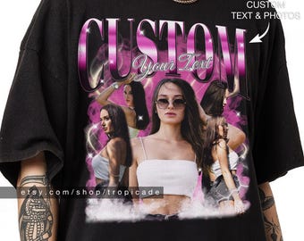 Custom Bootleg Rap Tee, custom bootleg shirt, custom your own bootleg shirt, custom photo shirt, bootleg rap tee, husband christmas gift