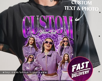 Custom Bootleg Rap Tee, custom bootleg shirt, husband christmas gift, custom photo shirt, bootleg rap tee, custom your own bootleg shirt