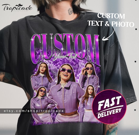 Custom Bootleg Rap Tee, custom bootleg shirt, husband christmas gift, custom photo shirt, bootleg rap tee, custom your own bootleg shirt