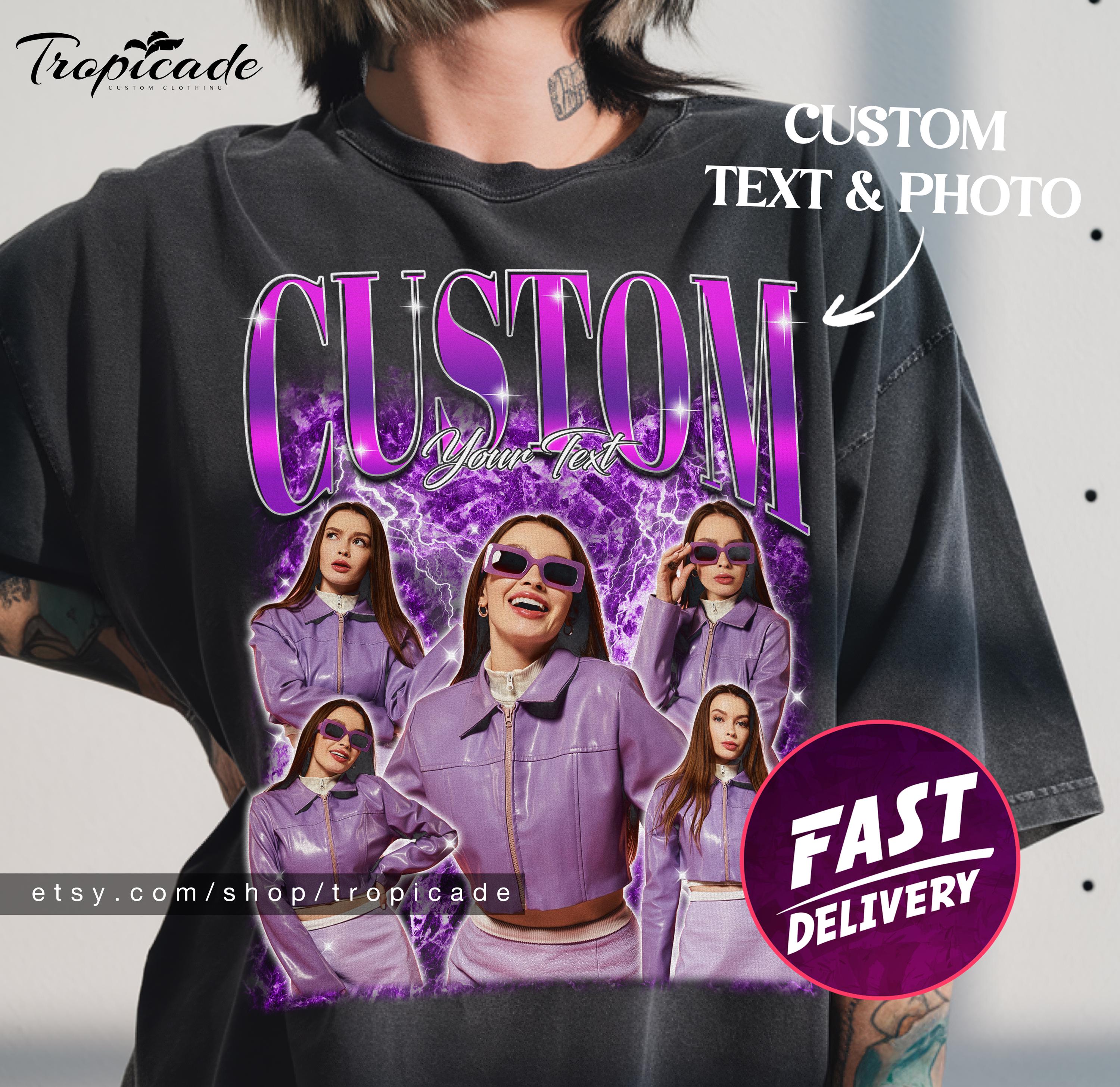 Custom Bootleg Rap Tee, custom bootleg shirt, husband christmas gift, custom photo shirt, bootleg rap tee, custom your own bootleg shirt