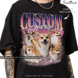 Custom Bootleg Rap Tee, t-shirt personnalisé pour animaux de compagnie, personnalisez votre propre chemise bootleg, chemise bootleg personnalisée, cadeau de Noël pour mari, chemise photo personnalisée