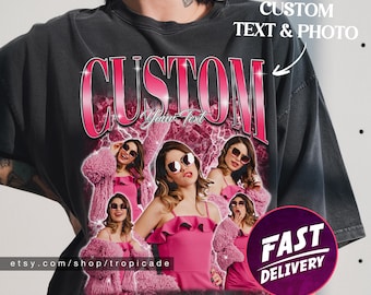 Custom Bootleg Rap Tee, custom bootleg shirt, face shirt, husband christmas gift, custom photo shirt, custom your own bootleg shirt