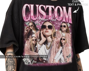 Custom Bootleg Rap Tee, custom bootleg shirt, custom photo shirt, christmas gift, custom your own bootleg shirt, husband christmas gift