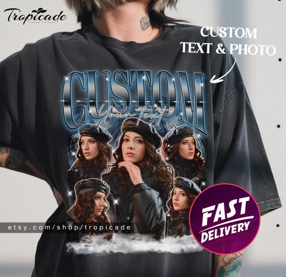 Custom Bootleg Rap Tee, custom bootleg shirt, custom photo shirt, birthday gift, husband christmas gift, custom your own bootleg shirt