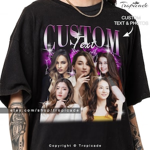 T-shirt Bootleg Rap personnalisé, t-shirt bootleg personnalisé, personnalisez votre propre t-shirt bootleg, t-shirt photo personnalisé, cadeau d'anniversaire, cadeau de Noël pour mari