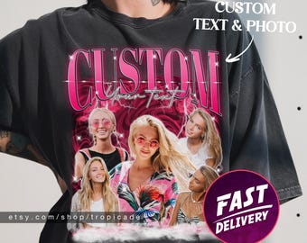 Custom Bootleg Rap Tee, custom bootleg shirt, custom photo shirt, husband christmas gift, face shirt, custom your own bootleg shirt