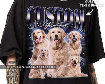 Custom Bootleg Rap Tee, pet custom t shirt, custom bootleg shirt, custom your own bootleg shirt, husband christmas gift, custom photo shirt