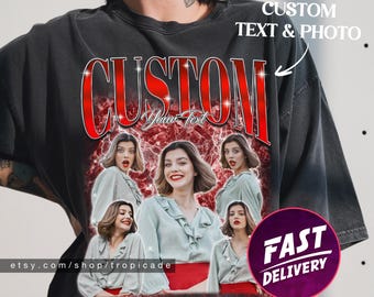 Custom Bootleg Rap Tee, custom photo shirt, face shirt, husband christmas gift, custom your own bootleg shirt, custom bootleg shirt