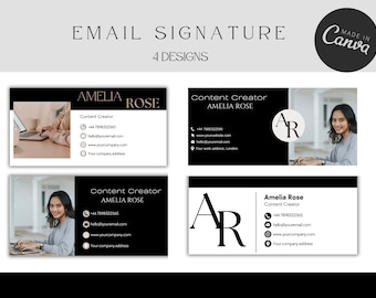 Email Signature | Business Signature | Content Creator | Editable Email Signature | Gmail Signature | Bundle Signature | Outlook Signature