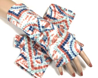 Recycled Eco Fashion Upcycled Winter Fall Spring Orange Arm Warmers Cream Lace Accents