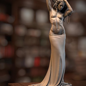 3D Woman Sculpture Print Files: STL Model (Digital Download)