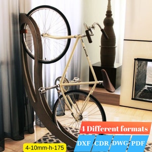 Bicycle Stand CNC File, Wooden Home Decor (dxf, cdr, dwg, pdf)
