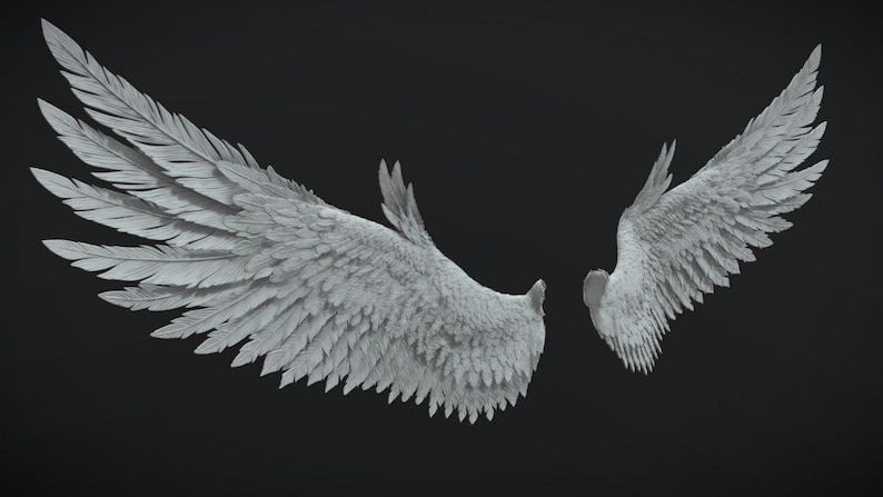 3D Wings STL File: Angel Wing Print Model (digital Download) - Etsy