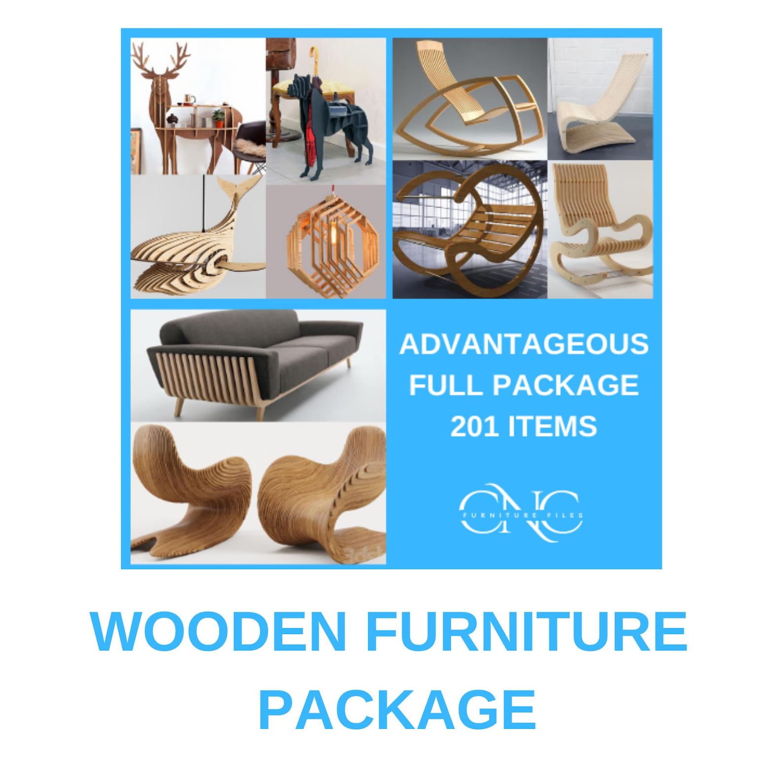 201 CNC Wooden Furniture Project Files, DXF Router Cutting Designs ...
