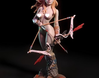 Archivo de impresión 3D de Mujer Arquera: Modelo STL para impresora 3D