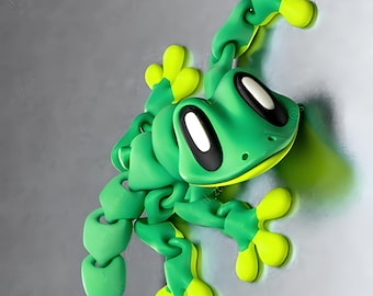Articulated Frog 3D Print File: Magnet Frog STL