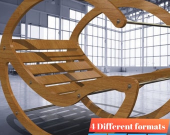 CNC Chair Cutting File, Wood Furniture Plans (dxf, cdr, dwg, pdf)