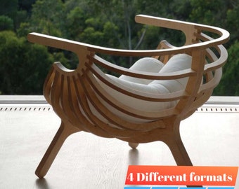 CNC Furniture Files: Wooden Chair Design, DXF Cutting Files (Digital Download)