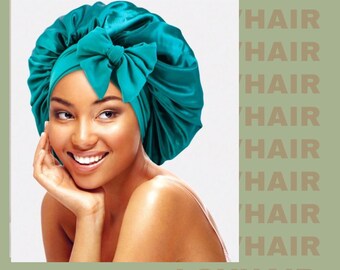 Satinhaube | Satin Nachtmütze | Haarschutz | Anti-Frizz | Seidenhaube | Satin-Turban | Haarschmuck