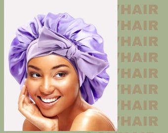 Satinhaube | Satin Nachtmütze | Haarschutz | Anti-Frizz | Seidenhaube | Satin-Turban | Haarschmuck