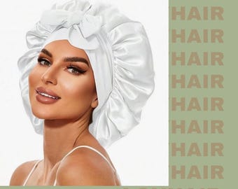 Satinhaube | Satin Nachtmütze | Haarschutz | Anti-Frizz | Seidenhaube | Satin-Turban | Haarschmuck