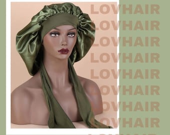 Satinhaube | Satin Nachtmütze | Haarschutz | Anti-Frizz | Seidenhaube | Satin-Turban | Haarschmuck