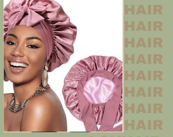 Satinhaube | Satin Nachtmütze | Haarschutz | Anti-Frizz | Seidenhaube | Satin-Turban | Haarschmuck