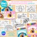 Ms Rachel Coloring Book & Crayon Box: Editable Birthday Party Bundle ...