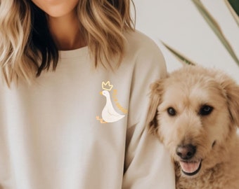 Silly Goose Sweatshirt, Dad Gift, Gag gift, Dad Joke sweatshirt, Goose Sweatshirt, Goose with a Crown sweatshirt