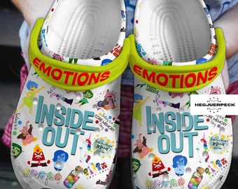 Inside Out Shoes, Inside Out Sandal, Inside Out Emotion Shoes, Inside Out Sneaker, Emotions Casual Shoes, Inside Out Fan Gift