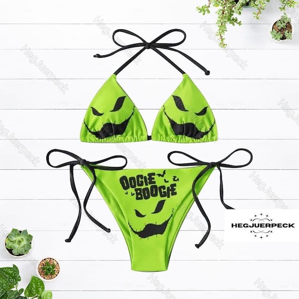 Oogie Boogie Bikini, Oogie Boogie Swimsuit, Boogie Man Swimwear, Nightmare Before Christmas Bikini, Horror Bikini, Summer Bikini Set