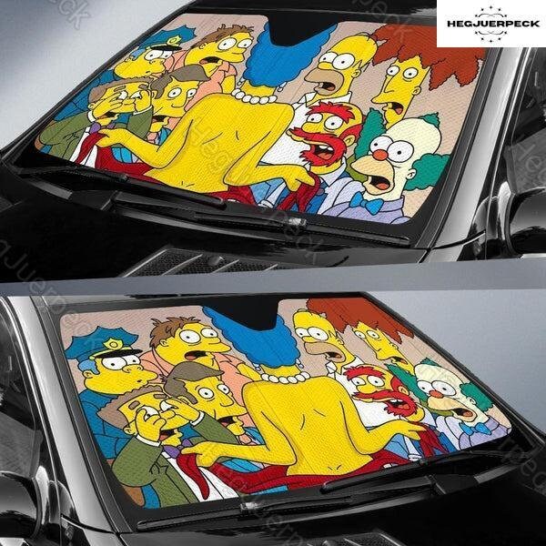 The Simpsons Car Sunshade, Funny Marge Simpson Cartoon Car Sun Shades