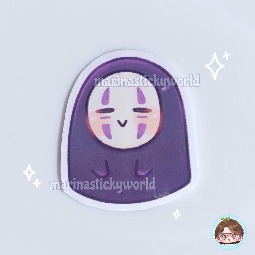 Chibi No-face Inspired Sticker – Spirited Away Vinyl Decal - Etsy