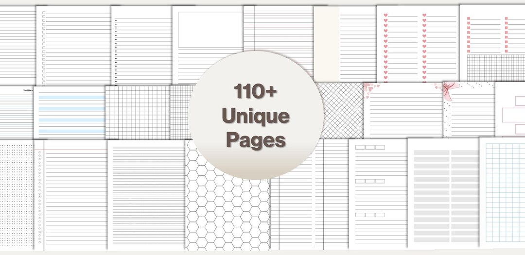 Editable Notebook Paper Templates: 110+ Lined & Ruled Pages (canva, PDF ...